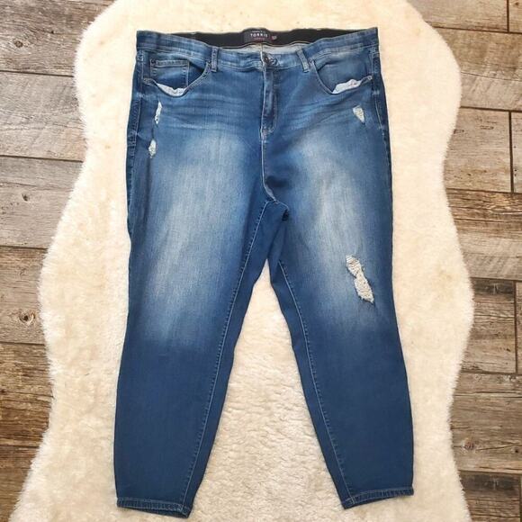 torrid Denim - Torrid Sky High Skinny Premium Stretch High-Rise Jeans, Size 26R